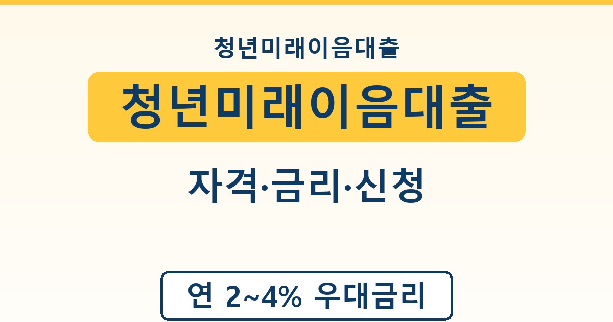 청년미래이음대출 - 자격·금리·신청 안내